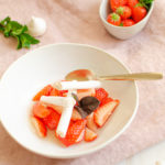 Salade de fraises menthe et meringues