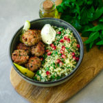 Boulettes de veau et taboulé vert