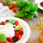 Salade cerises et burrata