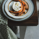 Menu de Noël - Carottes roties au miel à la truffe et burrata crémeuse